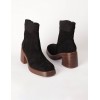 Cuffed Suede Chunky Heel Boots Cuffed Suede Chunky Heel Boots