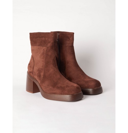 Cuffed Suede Chunky Heel Boots Cuffed Suede Chunky Heel Boots