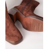Cuffed Suede Chunky Heel Boots Cuffed Suede Chunky Heel Boots