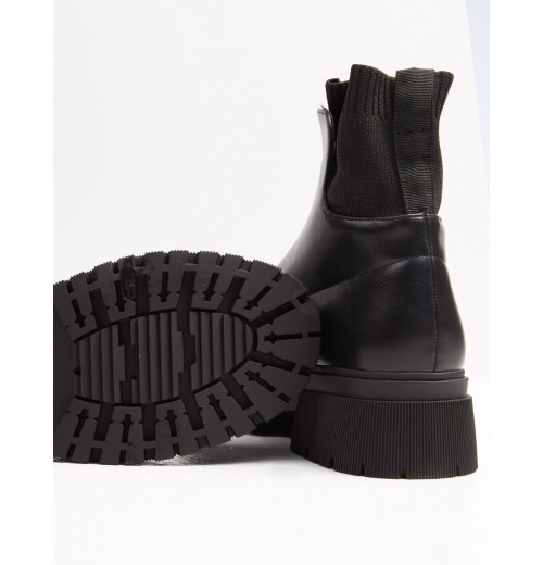 Chunky Sock Detail Zip Up Boots Chunky Sock Detail Zip Up Boots