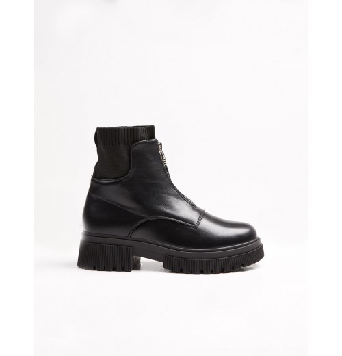 Chunky Sock Detail Zip Up Boots Chunky Sock Detail Zip Up Boots
