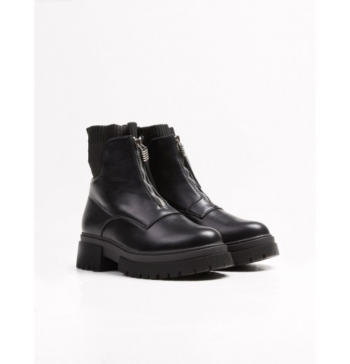 Chunky Sock Detail Zip Up Boots Chunky Sock Detail Zip Up Boots