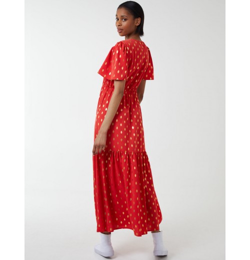 Angel Sleeve Tiered Maxi Dress Angel Sleeve Tiered Maxi Dress