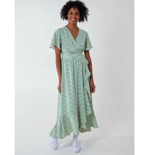 Angel Sleeve Asymmetric Hem Maxi Dress Angel Sleeve Asymmetric Hem Maxi Dress