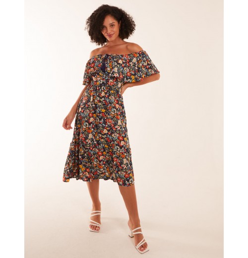 Bardot Ruffle Midi Dress Bardot Ruffle Midi Dress