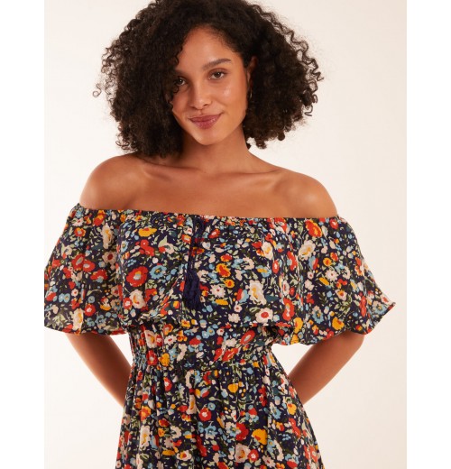 Bardot Ruffle Midi Dress Bardot Ruffle Midi Dress