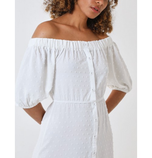 Bardot Button Through Midi Dress Bardot Button Through Midi Dress