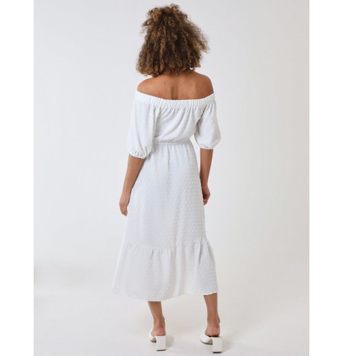 Bardot Button Through Midi Dress Bardot Button Through Midi Dress