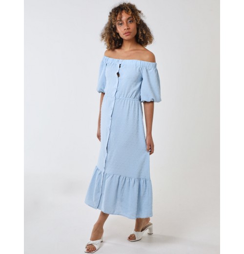 Bardot Button Through Midi Dress Bardot Button Through Midi Dress