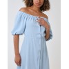 Bardot Button Through Midi Dress Bardot Button Through Midi Dress