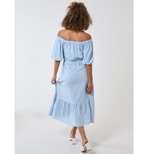 Bardot Button Through Midi Dress Bardot Button Through Midi Dress