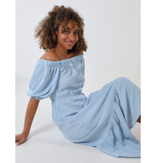 Bardot Button Through Midi Dress Bardot Button Through Midi Dress