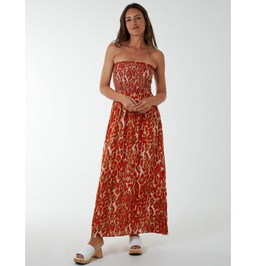 Bandeau Shirred Maxi Dress Bandeau Shirred Maxi Dress