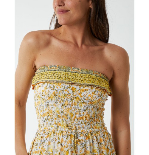 Bandeau Shirred Maxi Dress Bandeau Shirred Maxi Dress