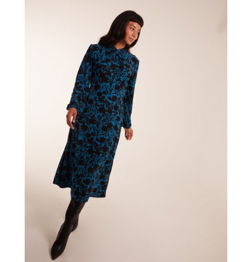 Wrap Neck Fit And Flare Midi Dress Wrap Neck Fit And Flare Midi Dress