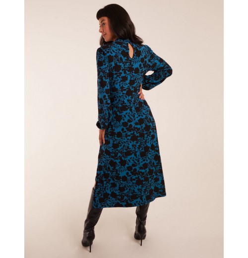 Wrap Neck Fit And Flare Midi Dress Wrap Neck Fit And Flare Midi Dress