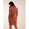 High Neck 3/4 Sleeve Dress With Belt High Neck 3/4 Sleeve Dress With Belt