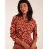 High Neck 3/4 Sleeve Dress With Belt High Neck 3/4 Sleeve Dress With Belt
