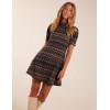 Zig Zag Printed Smock Mini Dress Zig Zag Printed Smock Mini Dress