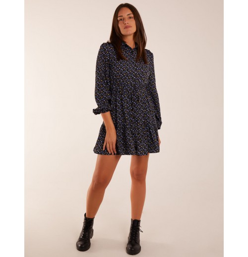 Ruched Shoulder Mini Shirt Dress Ruched Shoulder Mini Shirt Dress