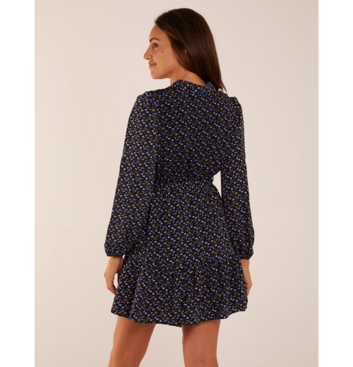 Ruched Shoulder Mini Shirt Dress Ruched Shoulder Mini Shirt Dress