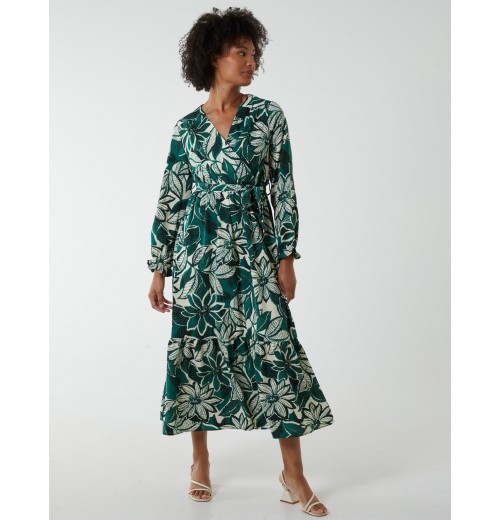 Abstract Floral Belted Maxi Dress Abstract Floral Belted Maxi Dress