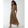Abstract Maxi Dress With Belt Abstract Maxi Dress With Belt