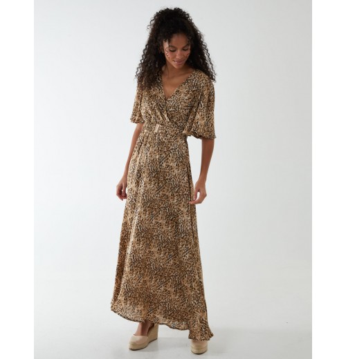 Abstract Maxi Dress With Belt Abstract Maxi Dress With Belt