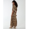 Abstract Maxi Dress With Belt Abstract Maxi Dress With Belt