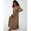 Abstract Maxi Dress With Belt Abstract Maxi Dress With Belt