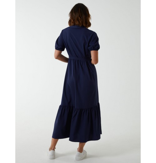 Belted Tiered Maxi Dress Belted Tiered Maxi Dress