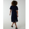 Wrap Tie Pleated Crossover Dress Wrap Tie Pleated Crossover Dress