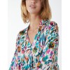 Multi Tiered Abstract Print Midi Dress