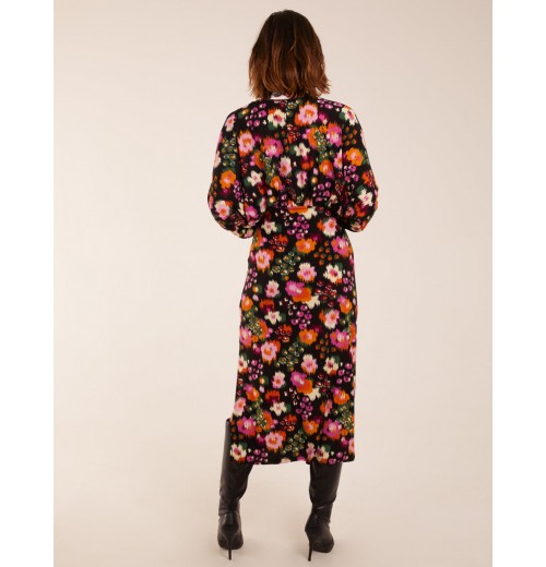 Wrap Batwing Midi Dress With Side Split Wrap Batwing Midi Dress With Side Split