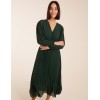Wrap Front Pleated Midi Dress Wrap Front Pleated Midi Dress